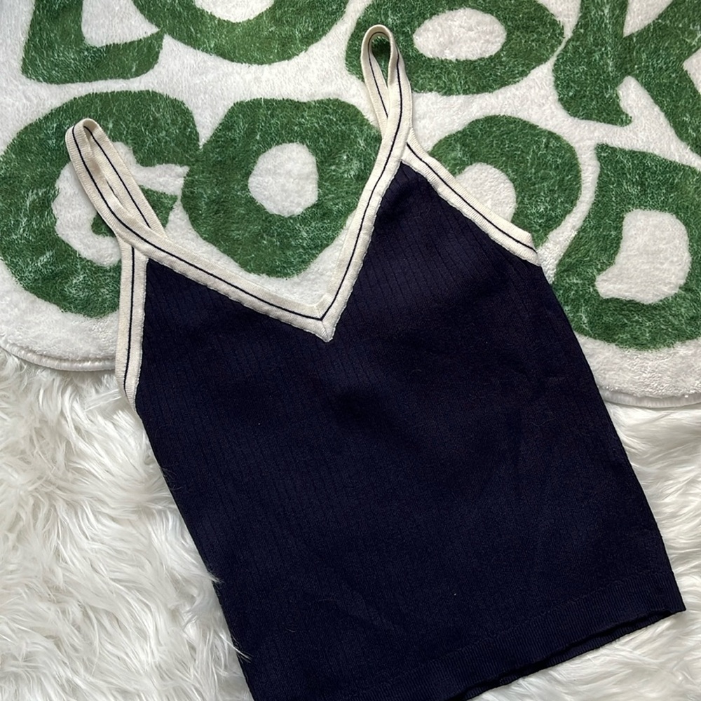 Forever 21 Navy Ribbed Tank